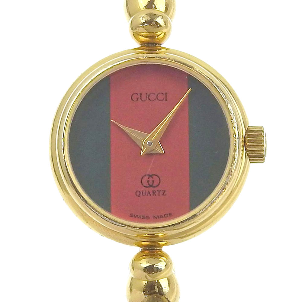 GUCCI】グッチ シェリーライン 2047.1L 金メッキ ゴールド クオーツ