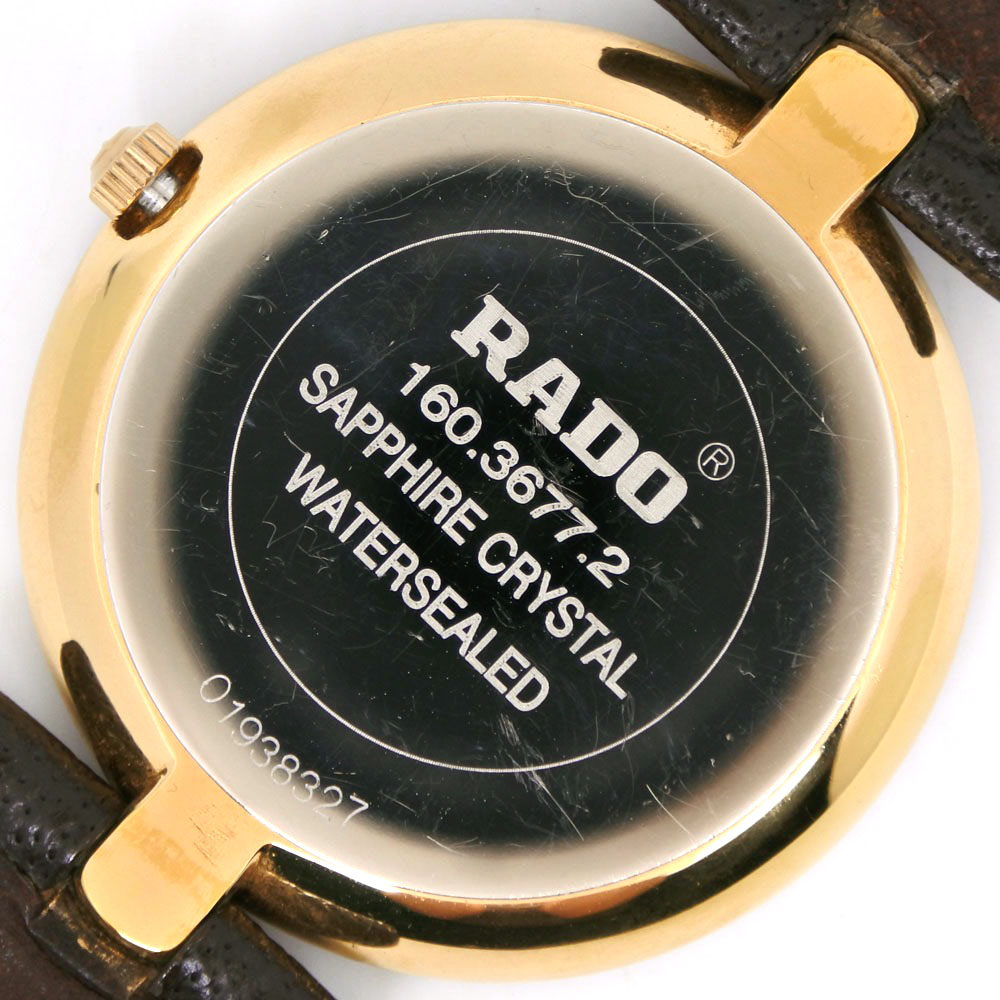 【稼働品】RADO メンズ腕時計　クォーツ　ゴールド文字盤