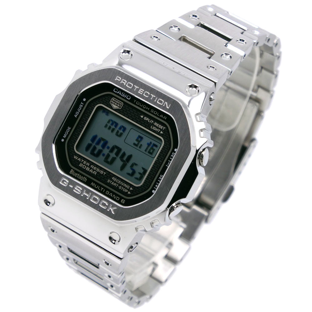 CASIO】カシオ Ｇショック GMW-B5000 ステンレススチール ソーラー電波時計 デジタル表示 メンズ シルバー文字盤 腕時計【中古】｜ CASIO｜店舗買取｜腕時計＞デジタル腕時計｜USEDのアパレル通販サイト - SMASELL（スマセル）