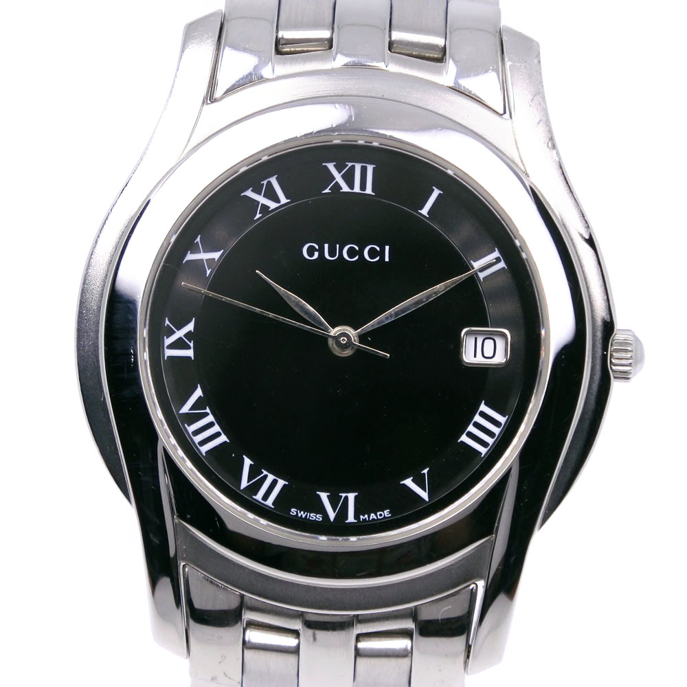 GUCCI】グッチ 5500M ステンレススチール クオーツ アナログ表示 