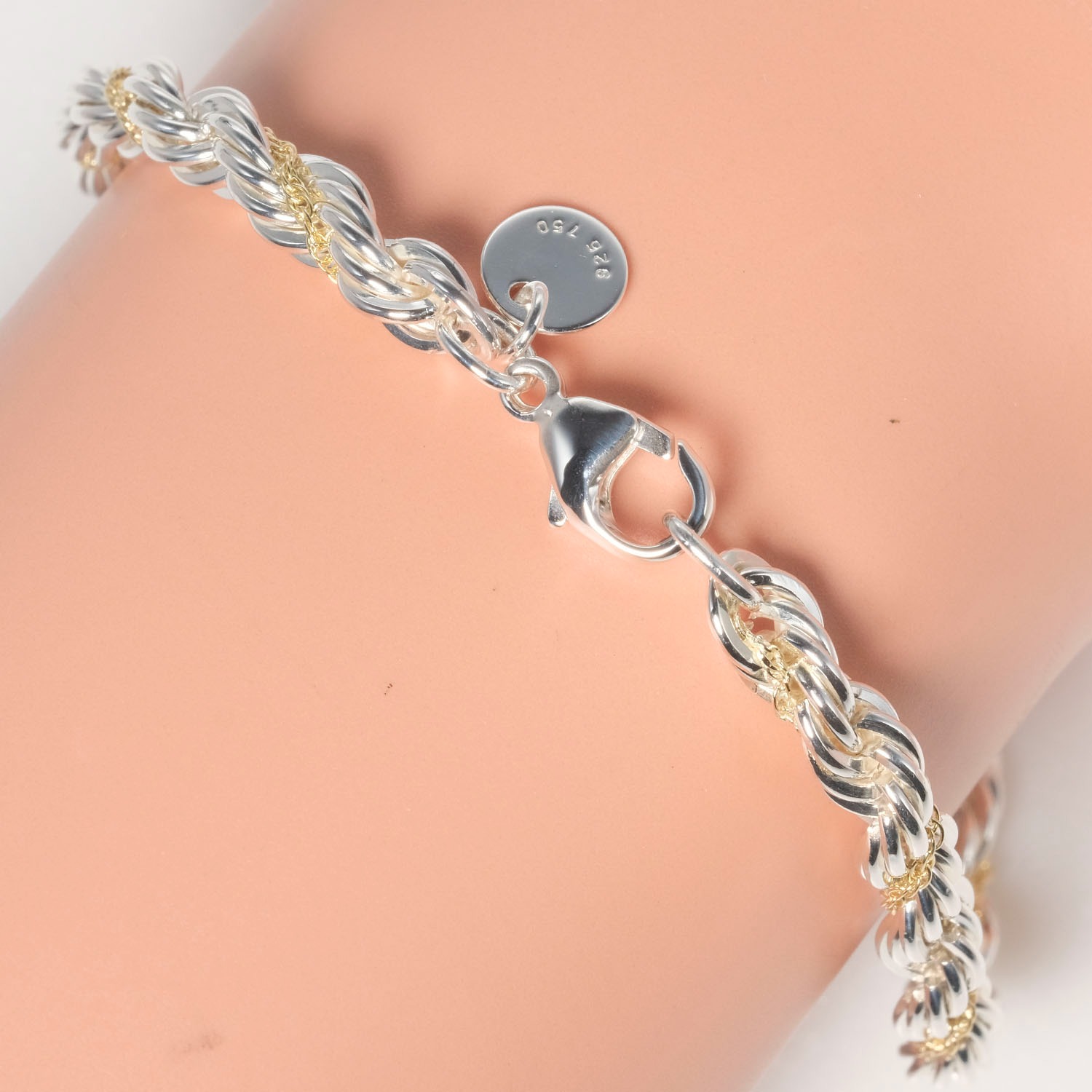 磨き済み■ティファニー TIFFANY&Co. ブレスレット Tスマイルブレスレット K18YG×ダイヤモンド×再生ポリエステル 黒