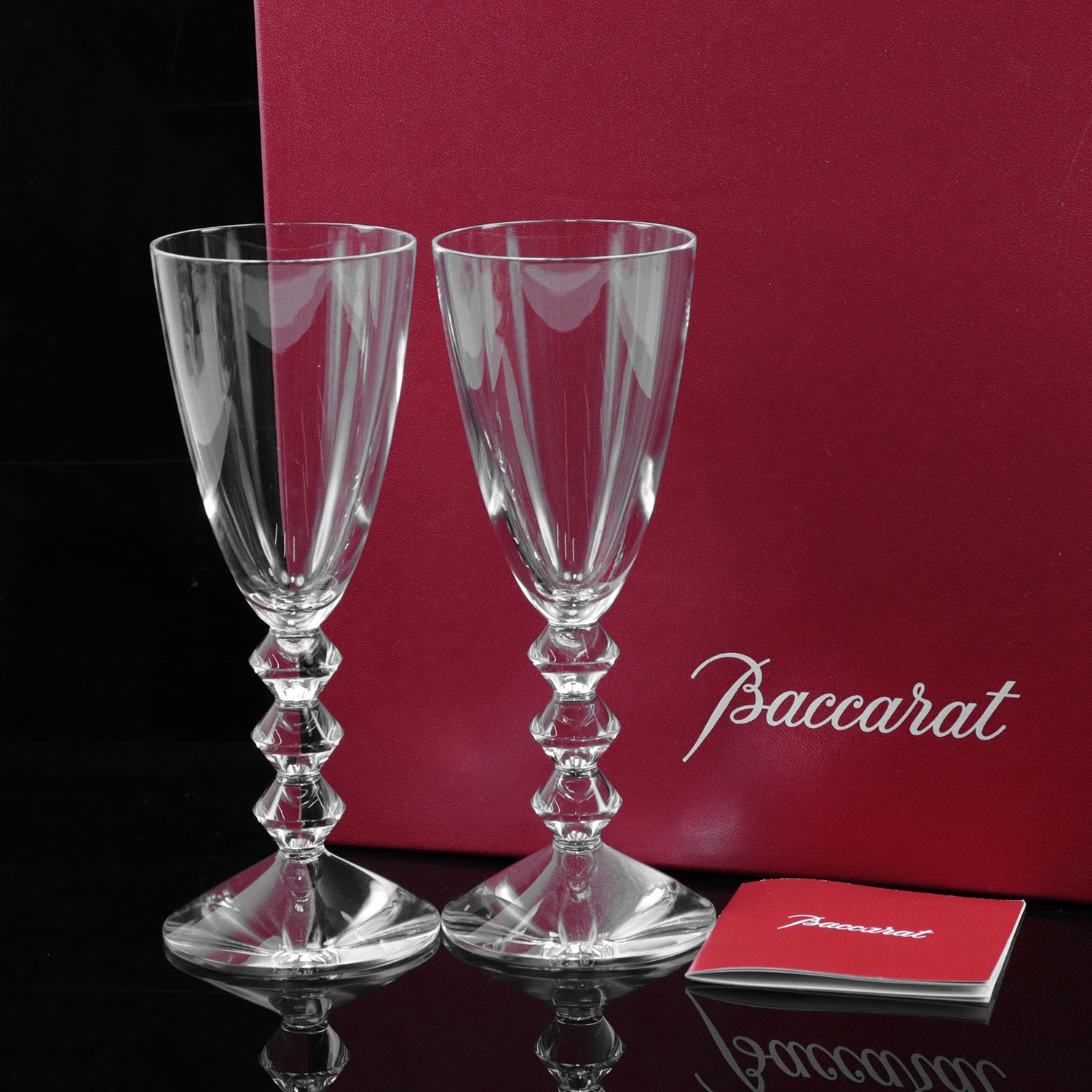 Baccarat】バカラ ベガ (VEGA) ワイングラス×2 18cm クリスタル _ 食器