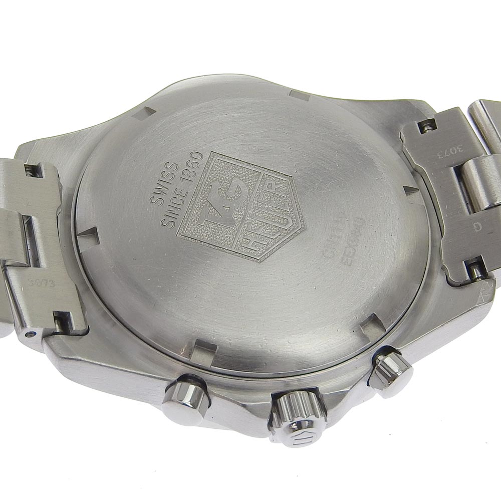 【TAG HEUER】タグホイヤー エクスクルーシブ CN1110 ステンレススチール シルバー クオーツ クロノグラフ メンズ 黒文字盤 腕時計