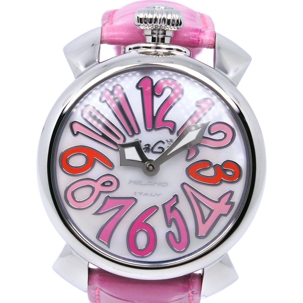 カラーピンクガガミラノ マヌアーレ ピンク 新品 - 腕時計(アナログ)
