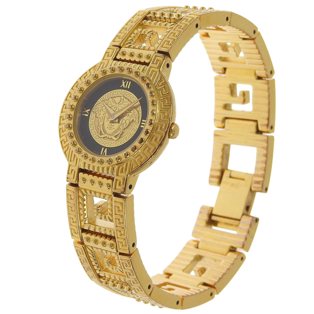 【VERSACE】ヴェルサーチ メデューサ 7009018 金メッキ ゴールド クオーツ アナログ表示 レディース ゴールド文字盤 腕時計