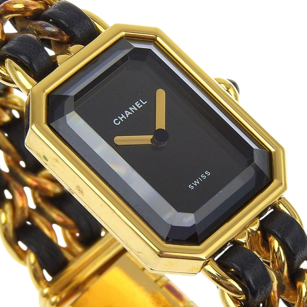 CHANEL Premiere S Watches H0001 blackDial Plated Gold/leather Quartz Analo... CHANEL Premiere L Watches H0001 blackDial Plated Gold  main image 2