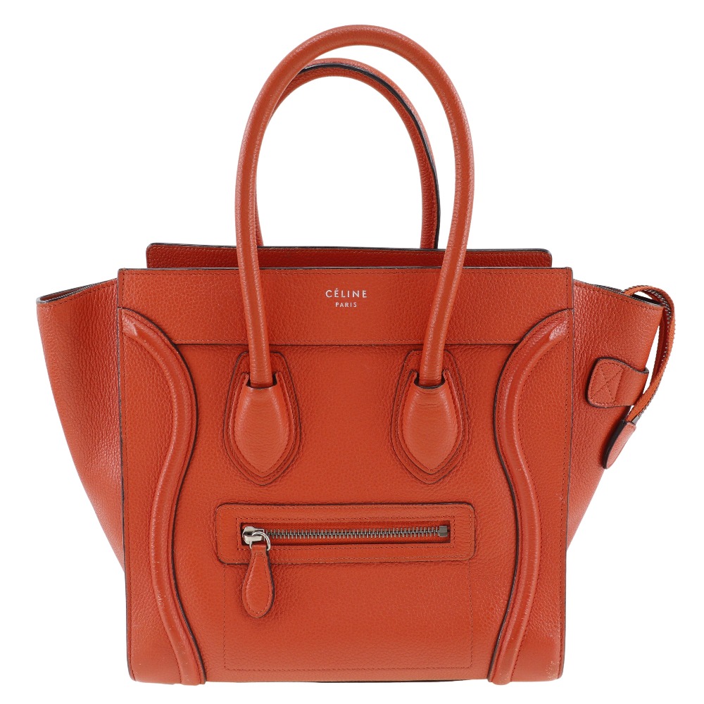 CELINE】セリーヌ ラゲージマイクロ カーフ 赤 レディース 