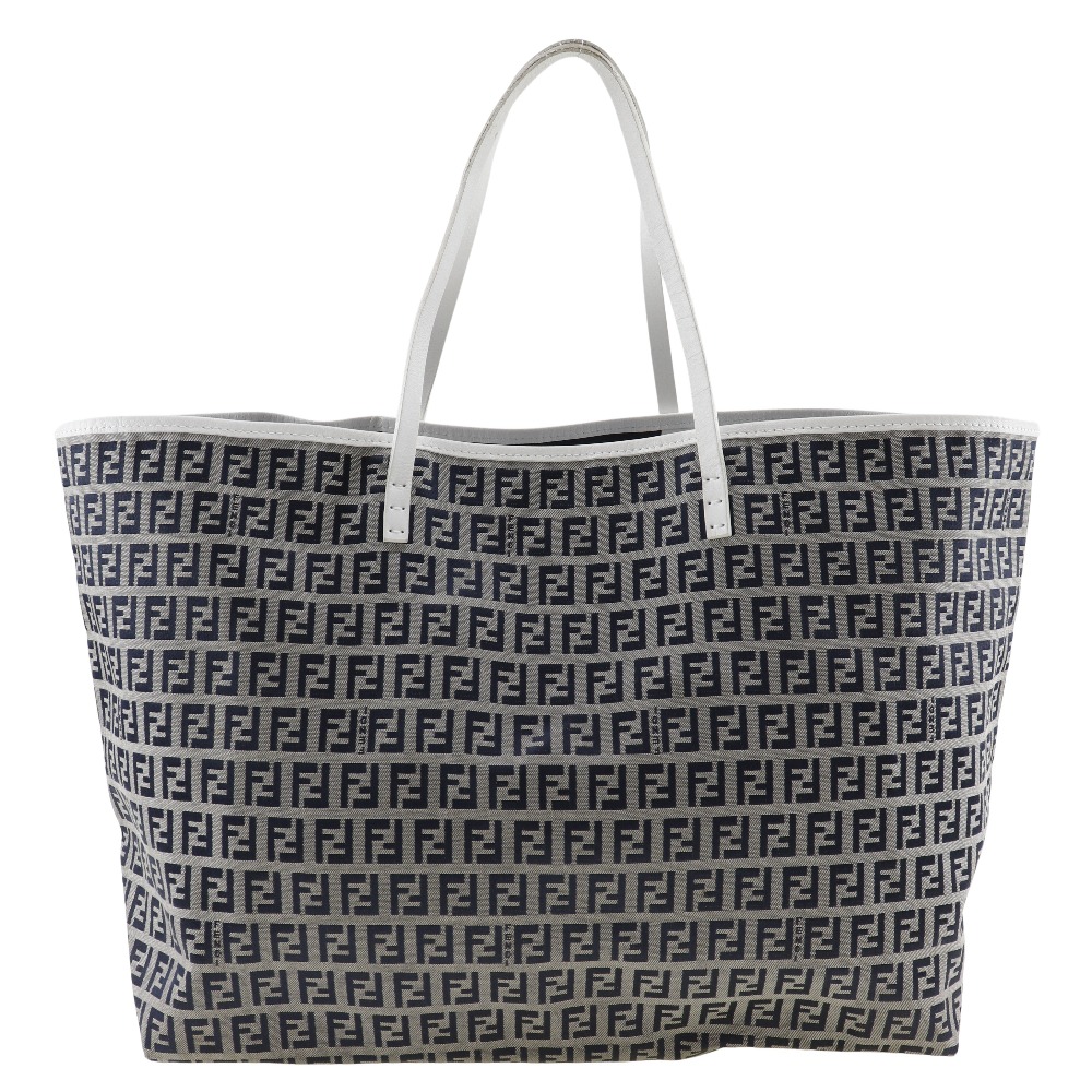 FENDI】フェンディ ズッキーノ ナイロンキャンバス グレー/紺 