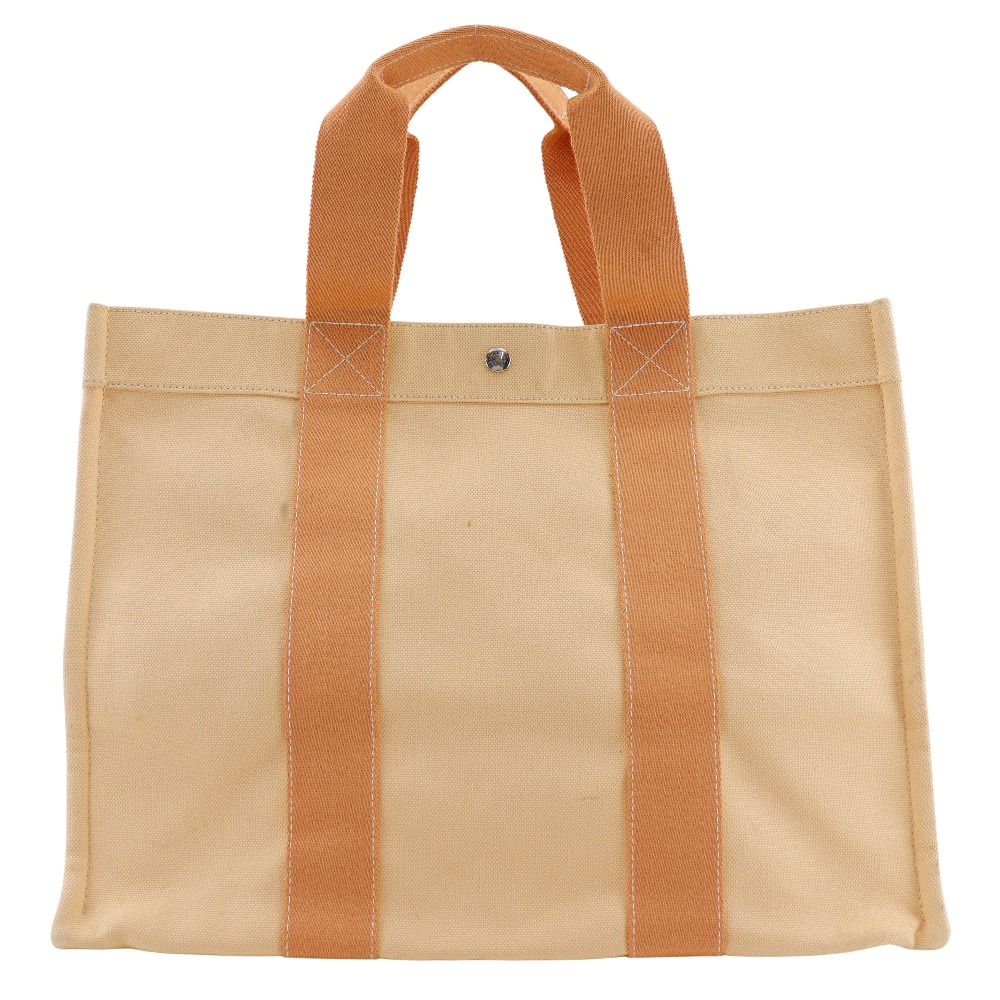 HERMES Bora Bora GM Tote Bag Orange canvas Women