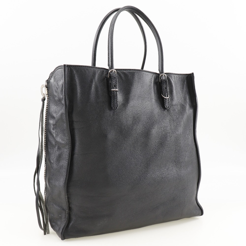 BALENCIAGA Shiny Box Calfskin Hourglass Stretch Top Handle