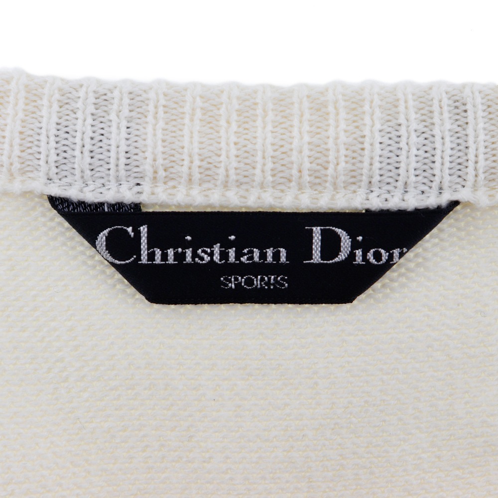 Dior Sports sweater V neck White cotton mens | eBay