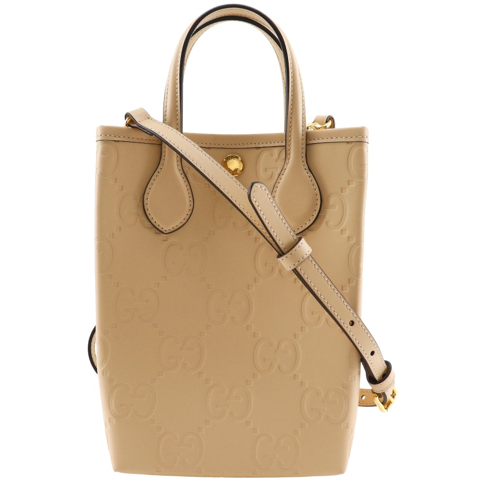 GUCCI Super mini bag Handbag 790133 2WAYShoulder Jumbo GG beige