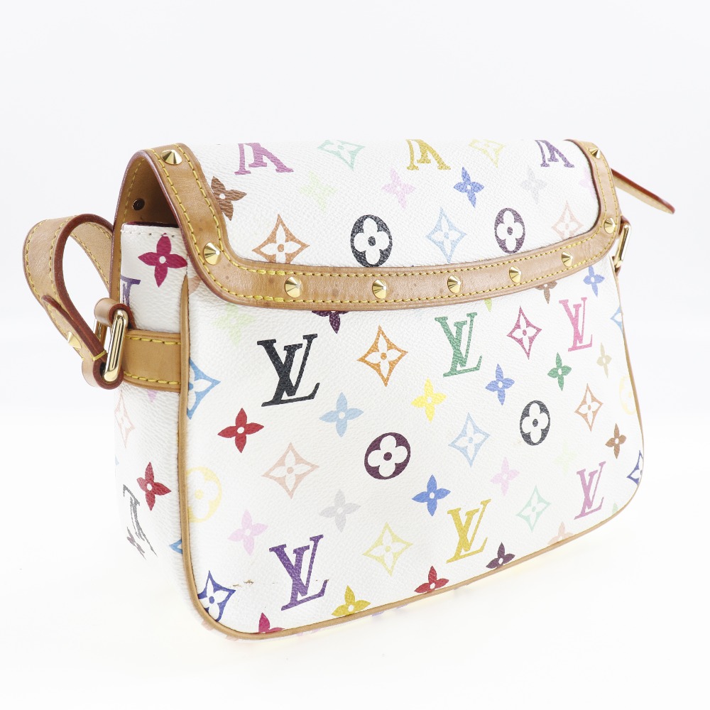 【LOUIS VUITTON】ルイ・ヴィトン ソローニュ M92661 モノグラムマルチカラー 白 VI0014 レディース ショルダーバッグ【中古】