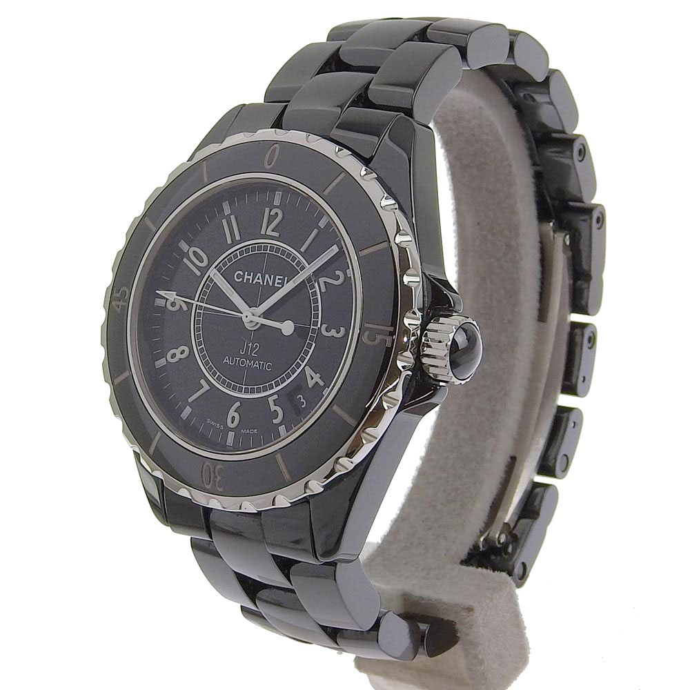 【CHANEL】シャネル J12 デイト H0685 セラミック 黒 自動巻き メンズ 黒文字盤 腕時計