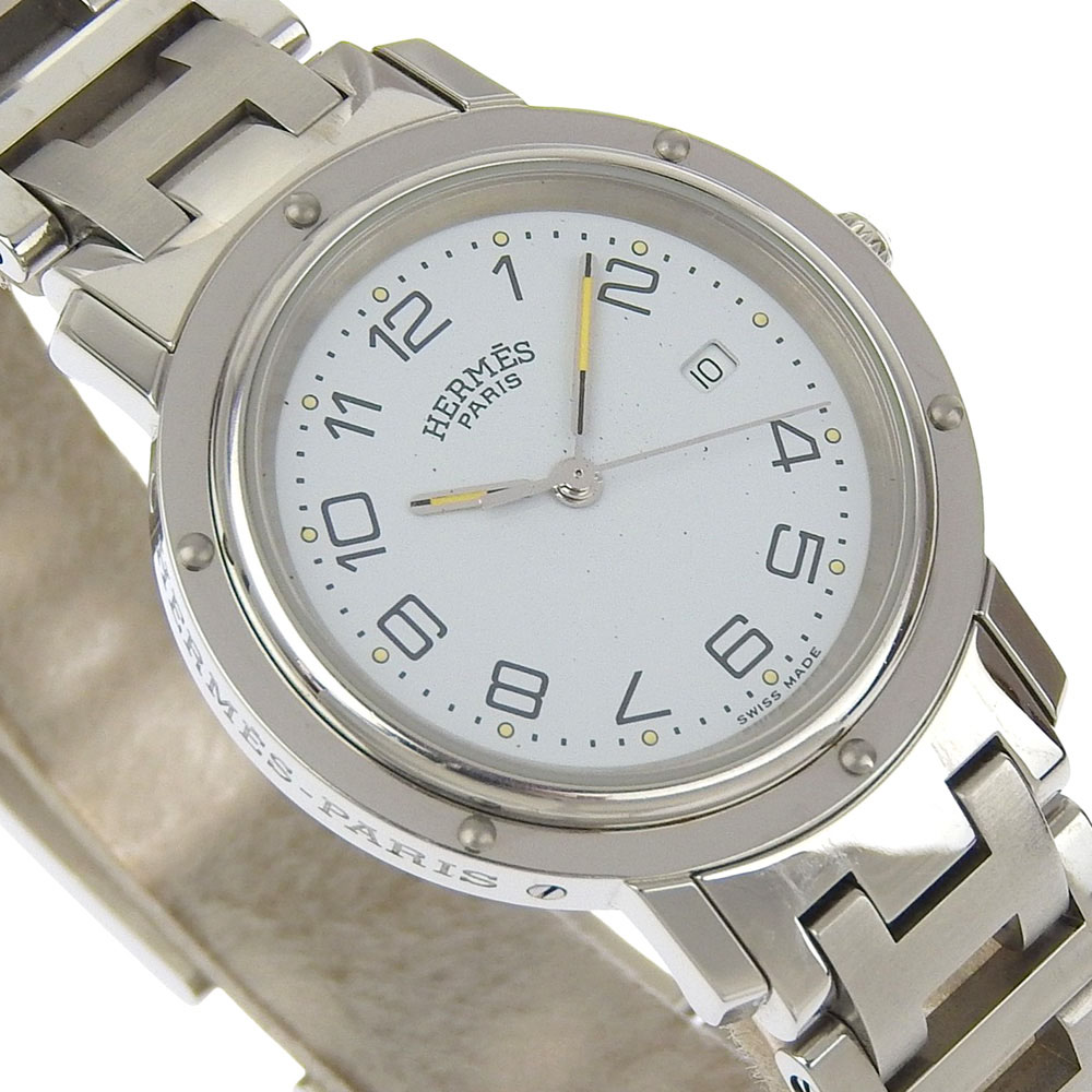 HERMES Clipper Watches CL3.410 whiteDial Stainless Steel  display picture 3