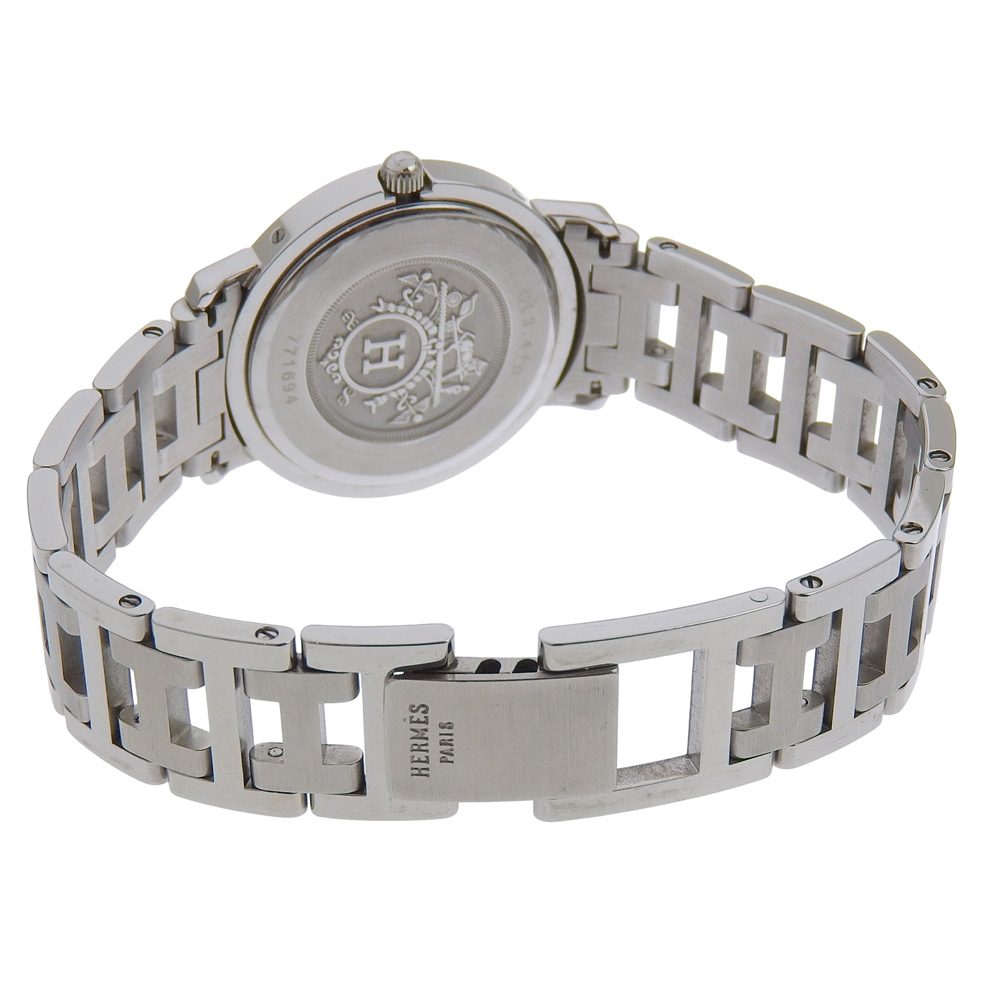 HERMES Clipper Watches CL3.410 whiteDial Stainless Steel  display picture 1