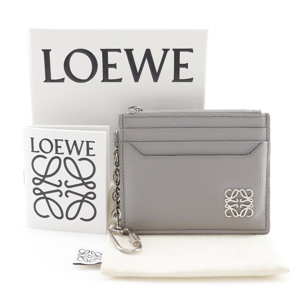 LOEWE anagram Card Case Square Card Holder Coin Purse Women