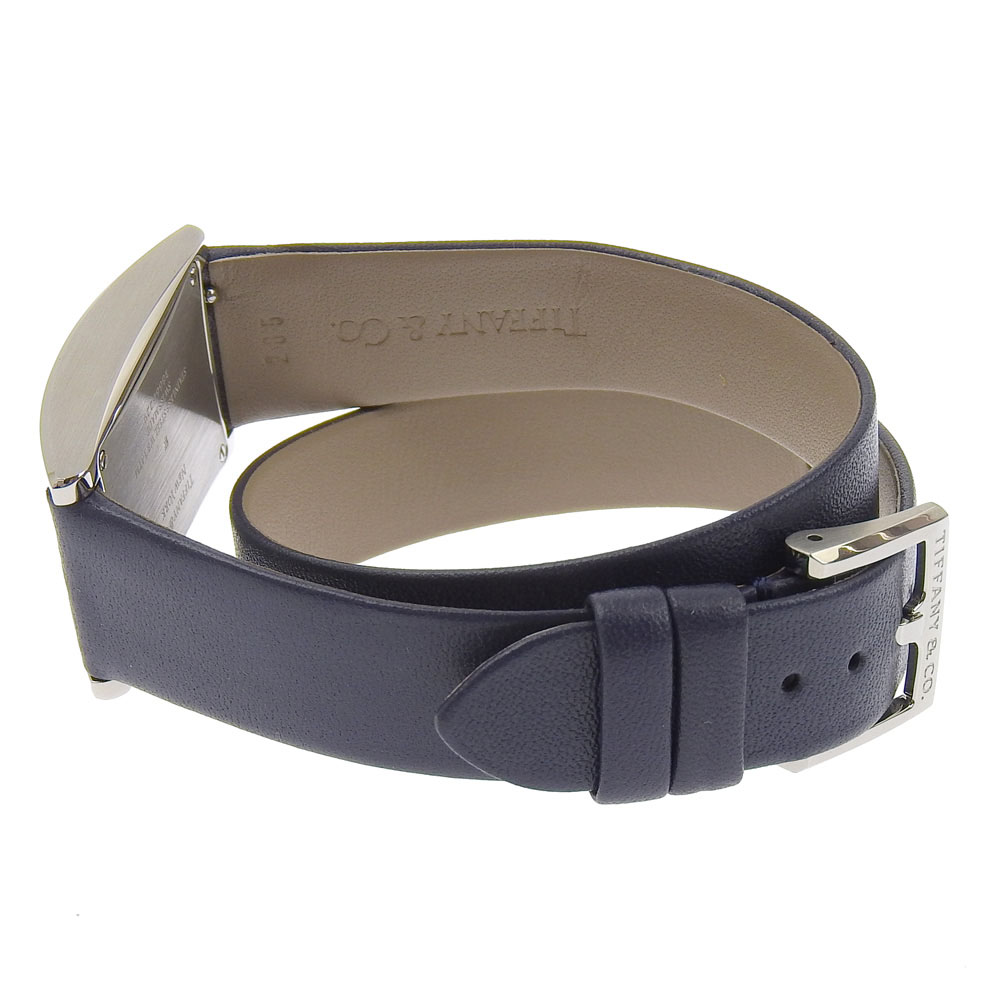 TIFFANY&Co. East West Watches grayDial Stainless Steel/Embossed Leather Qu... TIFFANY&Co. East West Watches grayDial Stainless Steel  main image 3