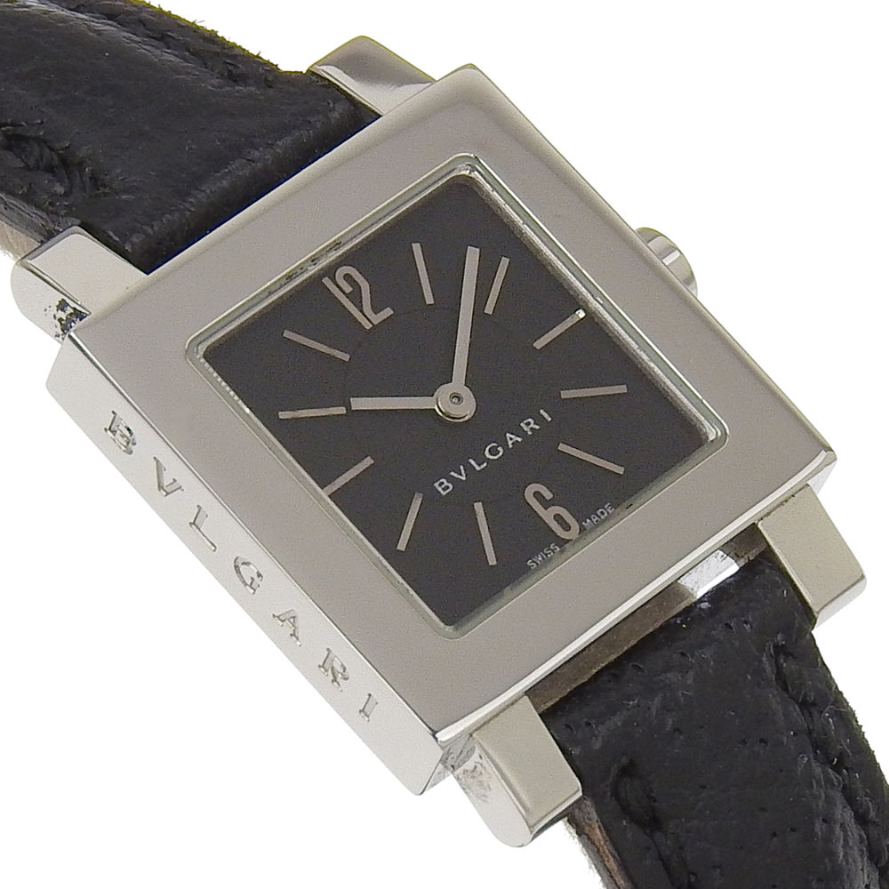 BVLGARI Quadrat Watches SQ22SL blackDial Stainless Steel  display picture 3