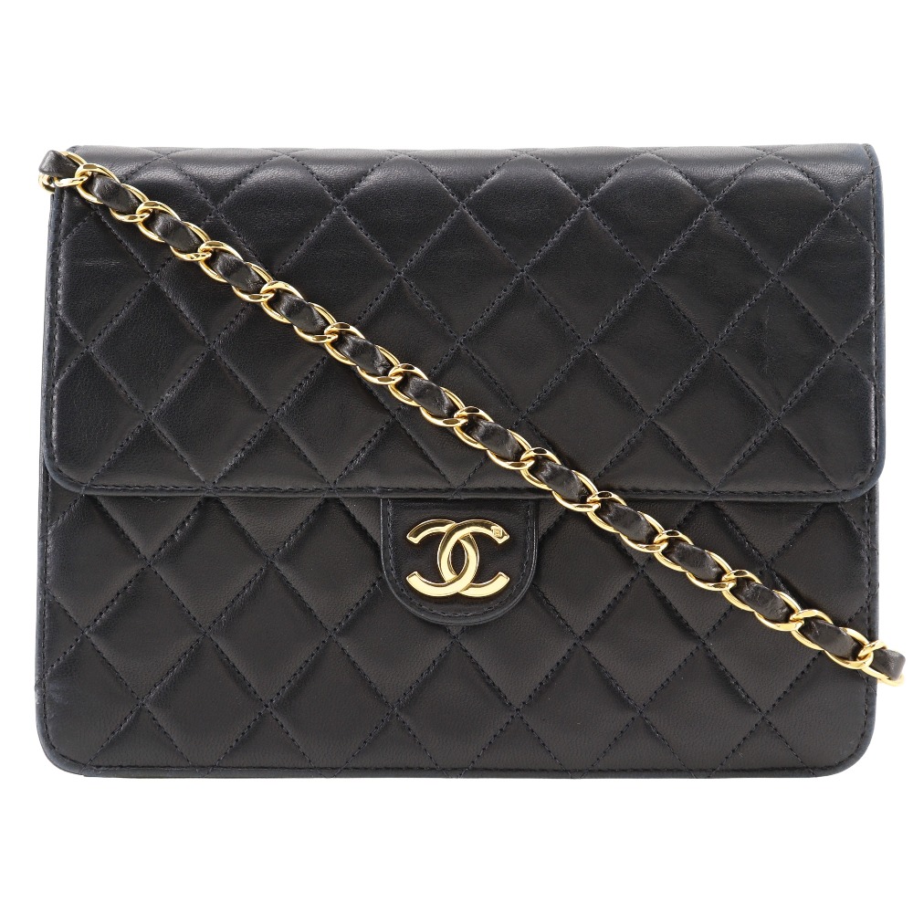 CHANEL ChainShoulder Shoulder Bag Matelasse black lambskin Women