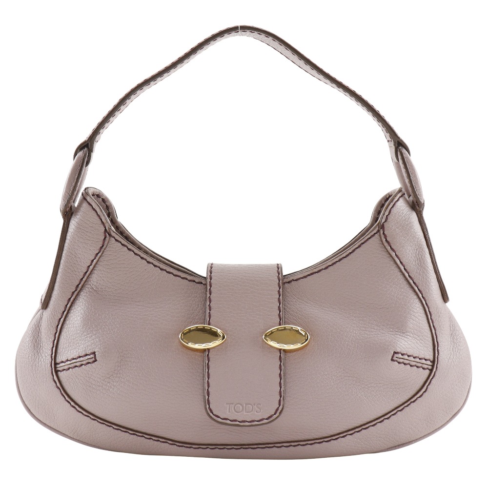 TOD'S One Belt Shoulder Bag Hobo bag lavender leather Women | eBay