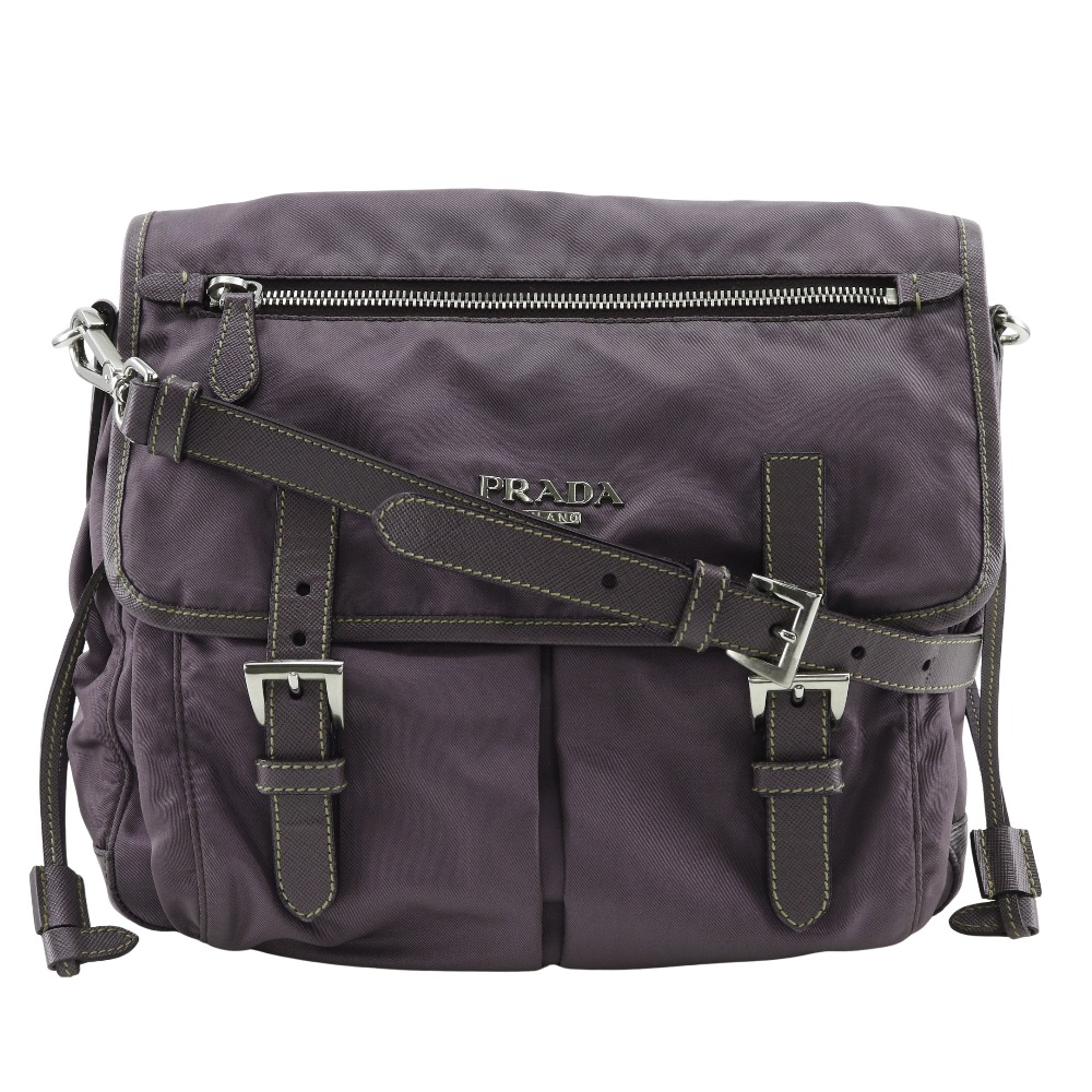 PRADA Shoulder Bag BT0687 MIRTILLO purple Nylon/leather Women | eBay