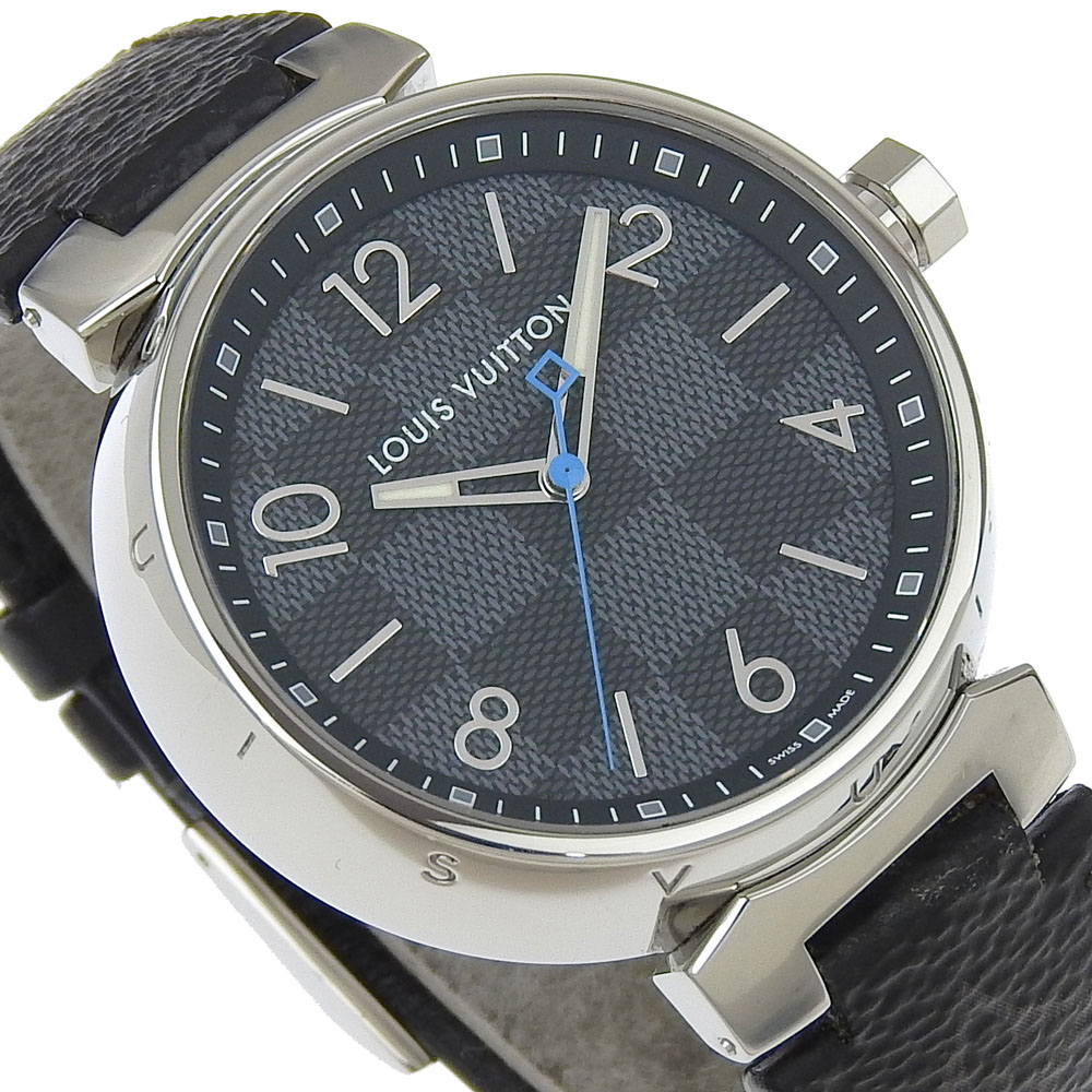 LOUIS VUITTON Tambour GM Watches QA073 blackDial Stainless Steel/Monogram Louis Vuitton, Tambour Moon GMT Black | GPHG main image 3
