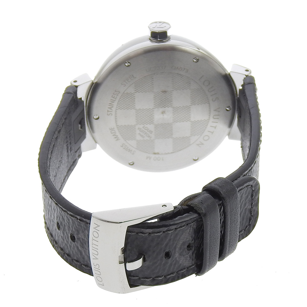 LOUIS VUITTON Tambour GM Watches QA073 blackDial Stainless  display picture 3