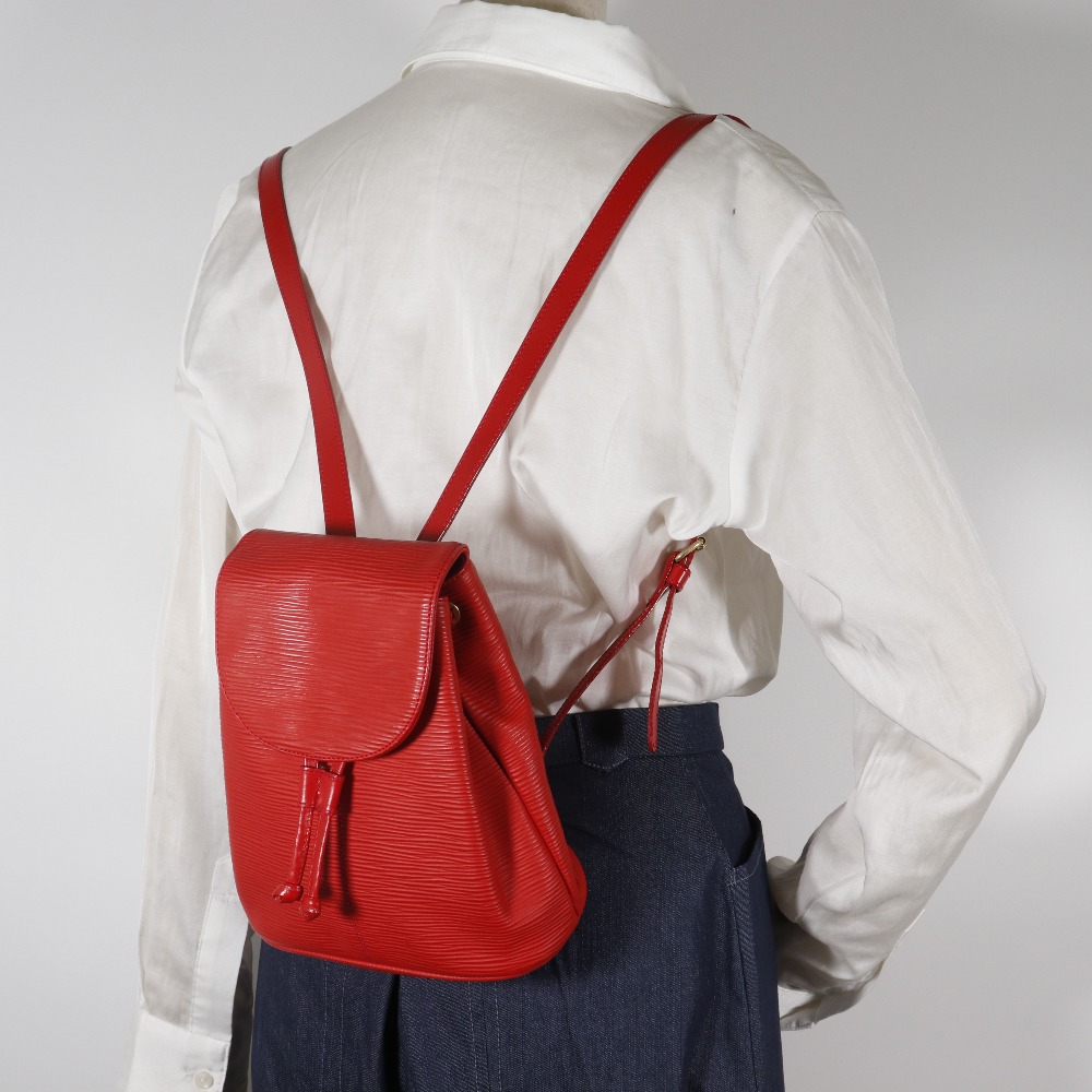 FENDI Mini Backpack Backpack Daypack vintage Red Calfskin  display picture 2