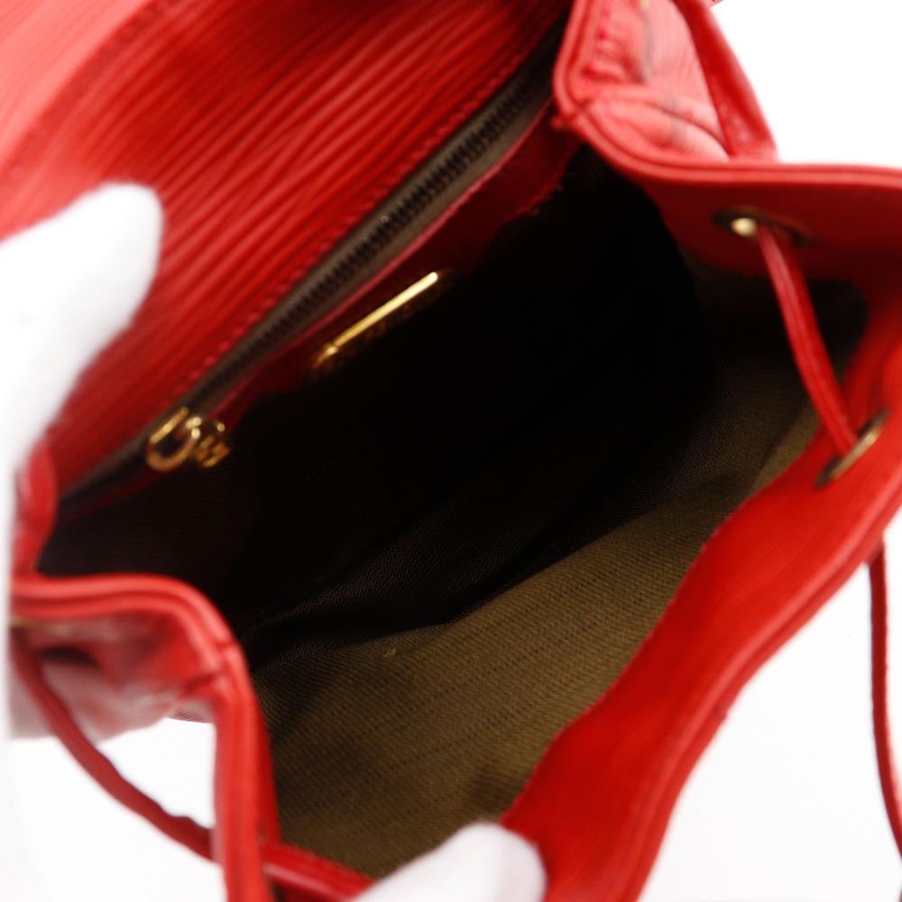 FENDI Mini Backpack Backpack Daypack vintage Red Calfskin  display picture 3
