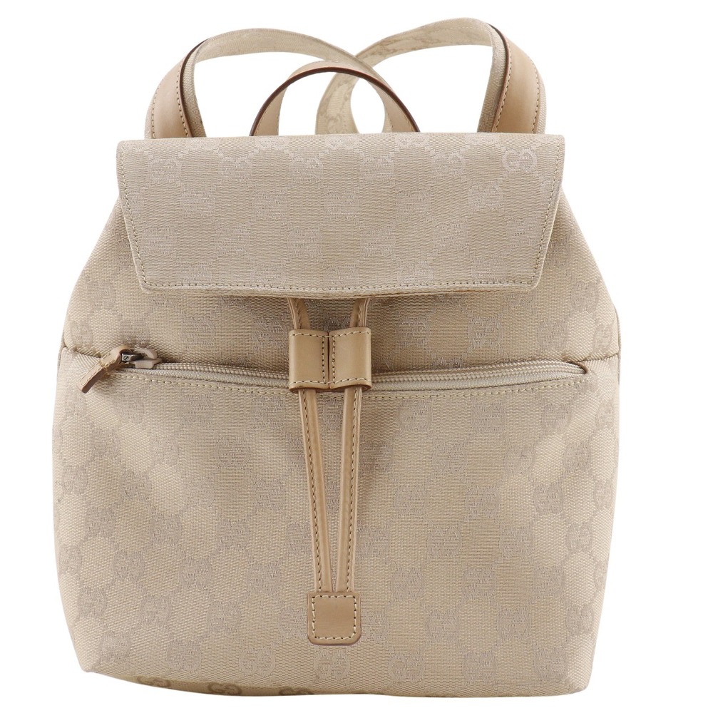 Gucci Backpack 003.0242 GG Canvas Beige Backpack Daypack GUCCI GG Monogram Canvas Travel Backpack Bag Beige 449906 main image 3