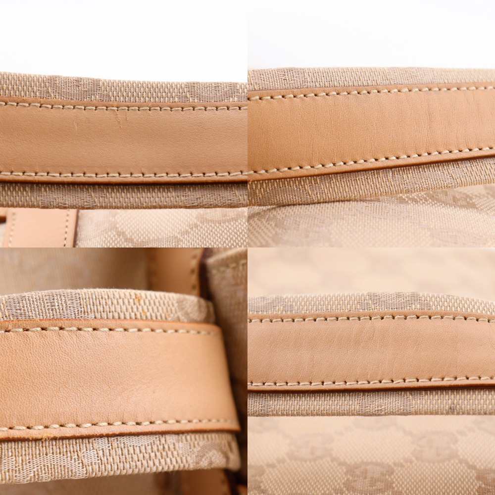 GUCCI Backpack Backpack Daypack 003.0242 beige GG canvas  display picture 3
