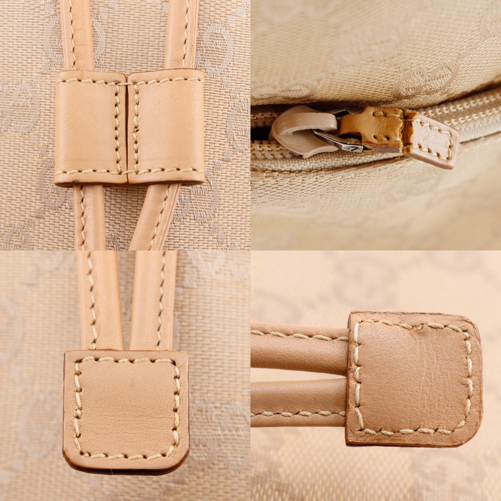 GUCCI Backpack Backpack Daypack 003.0242 beige GG canvas  display picture 3