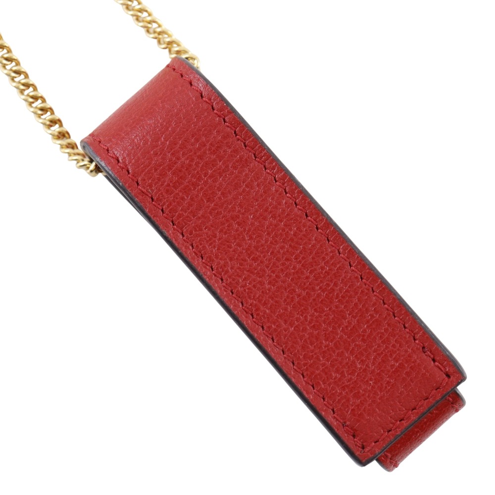 GUCCI lipstick case Other accessories 615998 Double G Pendant Red