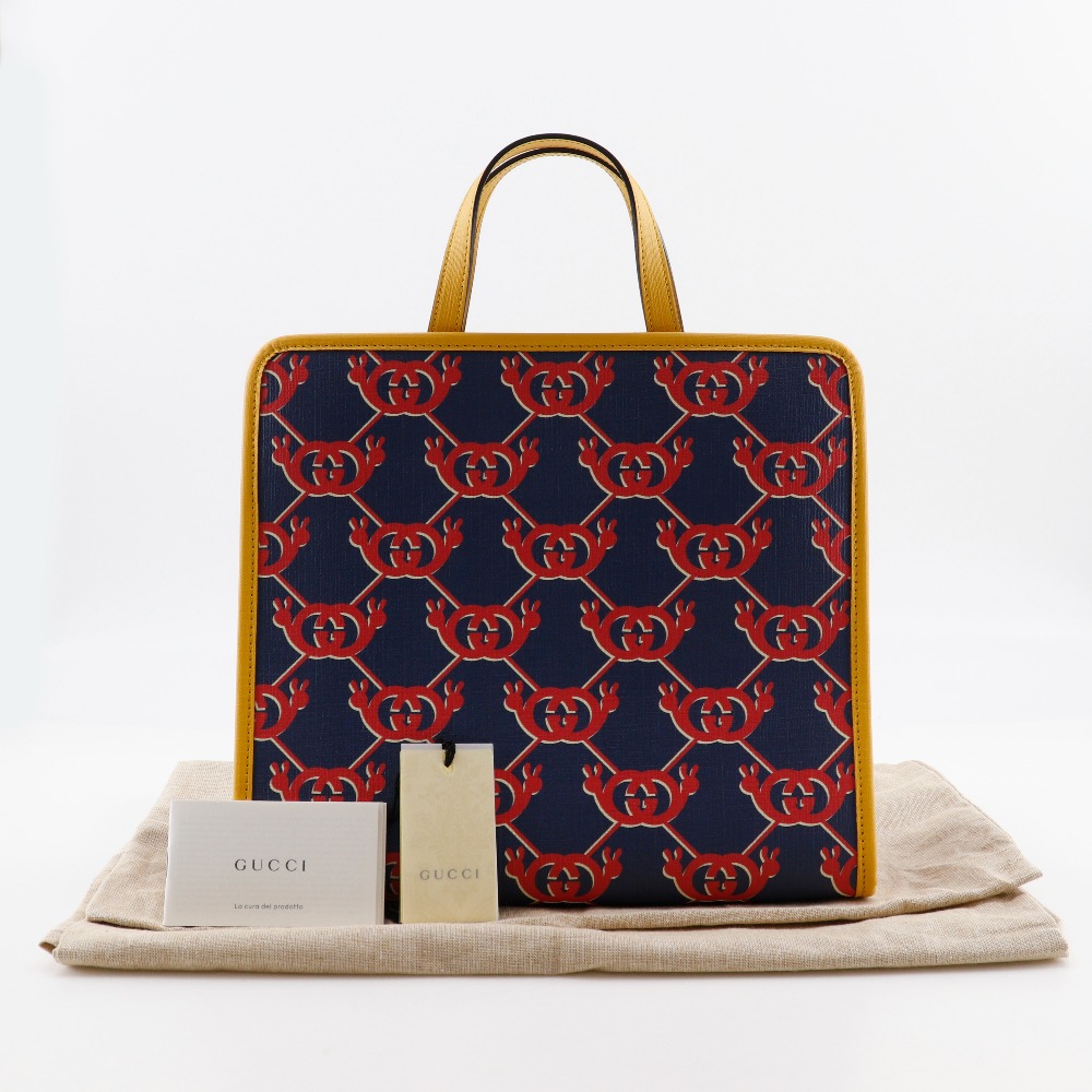 GUCCI Snail Children Handbag 605614 Interlocking G Tote Bag Navy