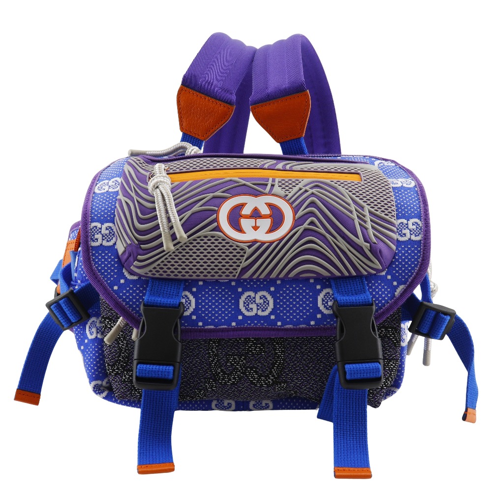 GUCCI GG small bag Backpack Daypack 752100 2WAY waist bag Blue