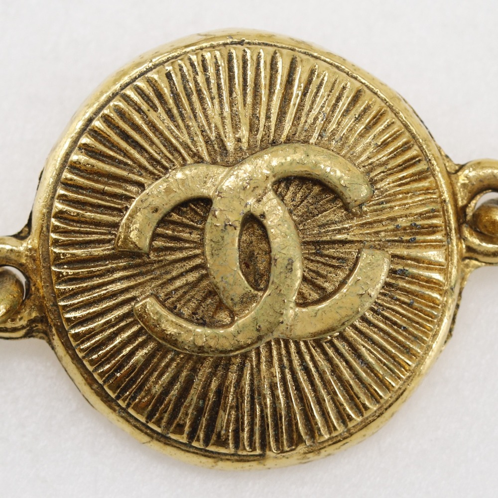 CHANEL COCO Mark Bracelet 31 RUE CAMBON vintage Plated Gold