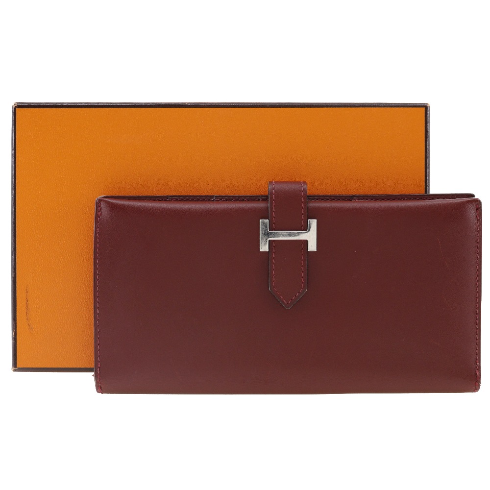 HERMES】エルメス ベアン カーフ ワインレッド □D レディース  長財布【中古】｜HERMES｜店舗買取｜財布/小物＞財布｜USEDのアパレル通販サイト - SMASELL（スマセル）