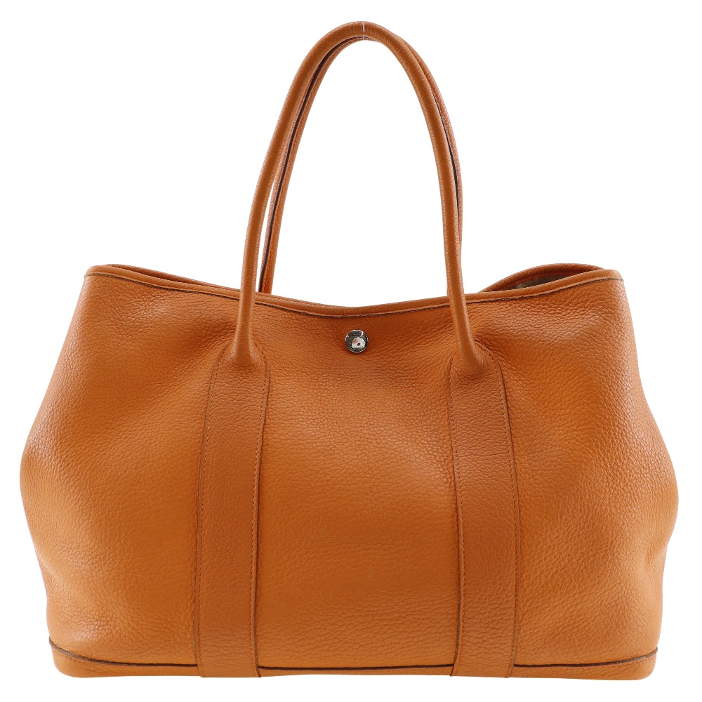 HERMES Garden party PM Tote Bag Orange Fjord Women