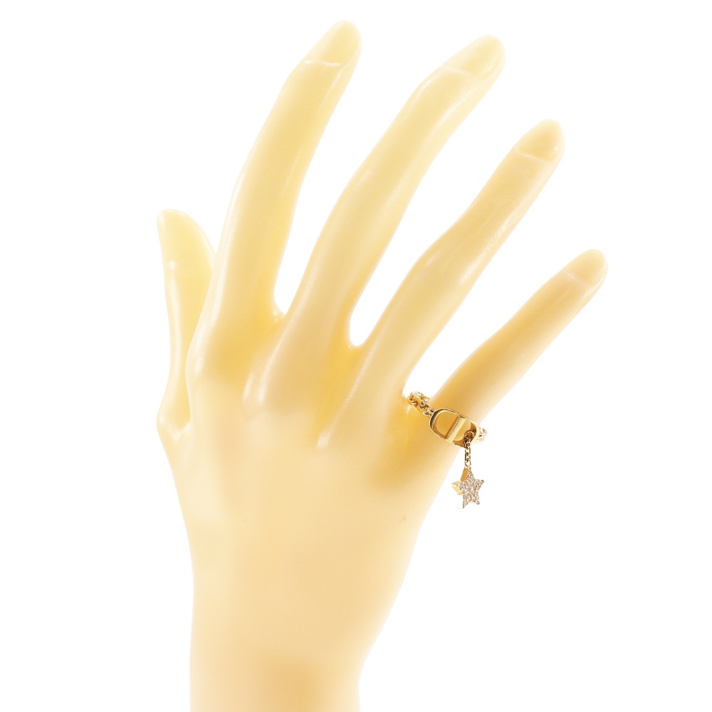 Dior Star Ring Plated Gold/Rhinestone #5.8(US Size) Star 2.6