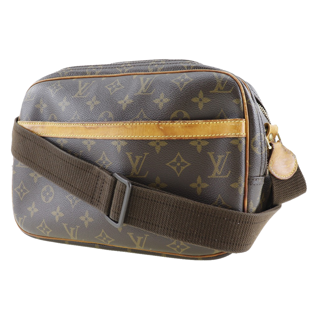 薄汚れハンドル【LOUIS VUITTON】ルイ・ヴィトン リポーターPM M45254 モノグラムキャンバス 茶 SP1024 ユニセックス ショルダーバッグ