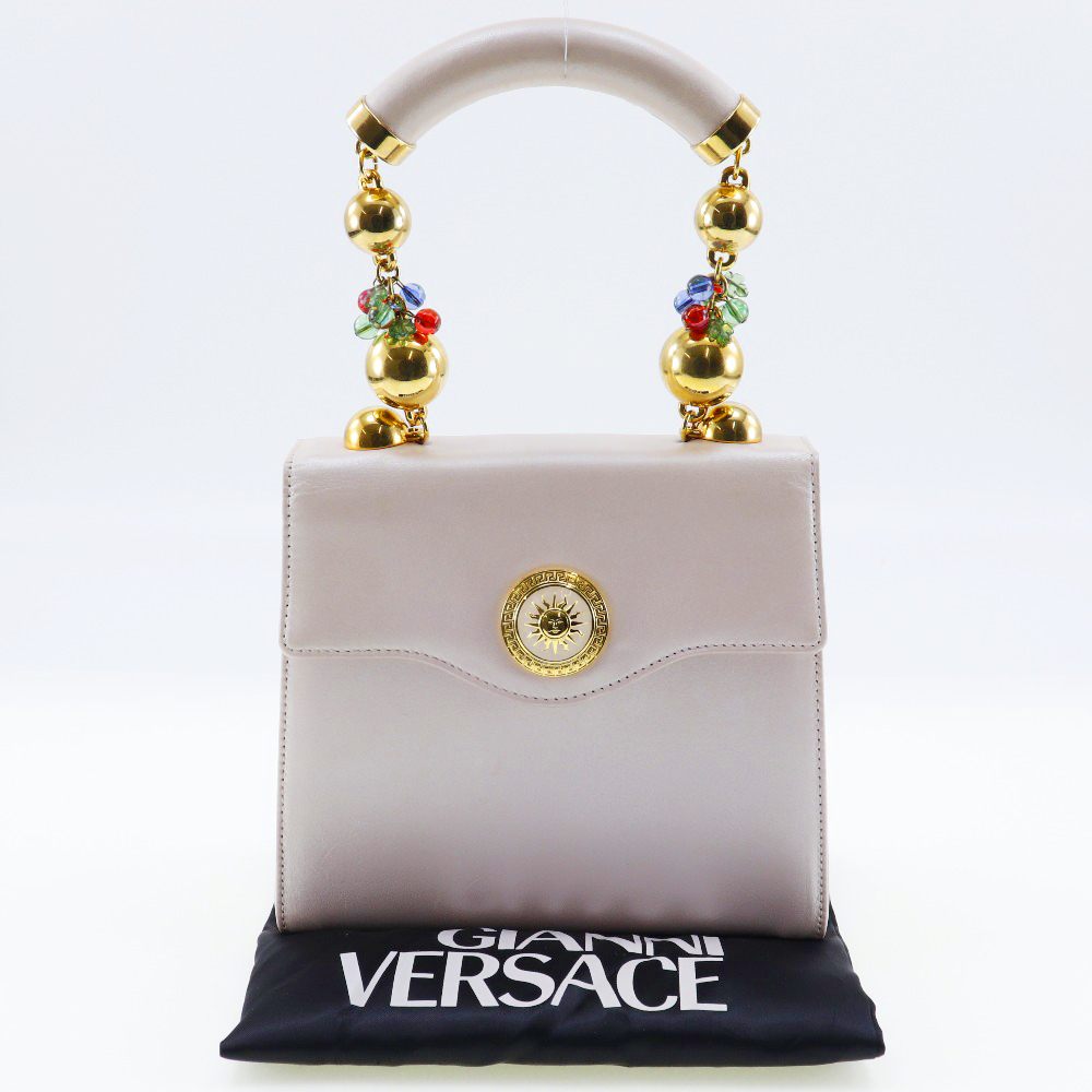 VERSACE】ジャンニ・ヴェルサーチ ワンハンドル サンバースト カーフ ピンク レディース ハンドバッグ【中古】｜VERSACE｜店舗買取｜バッグ＞ ハンドバッグ｜USEDのアパレル通販サイト - SMASELL（スマセル）