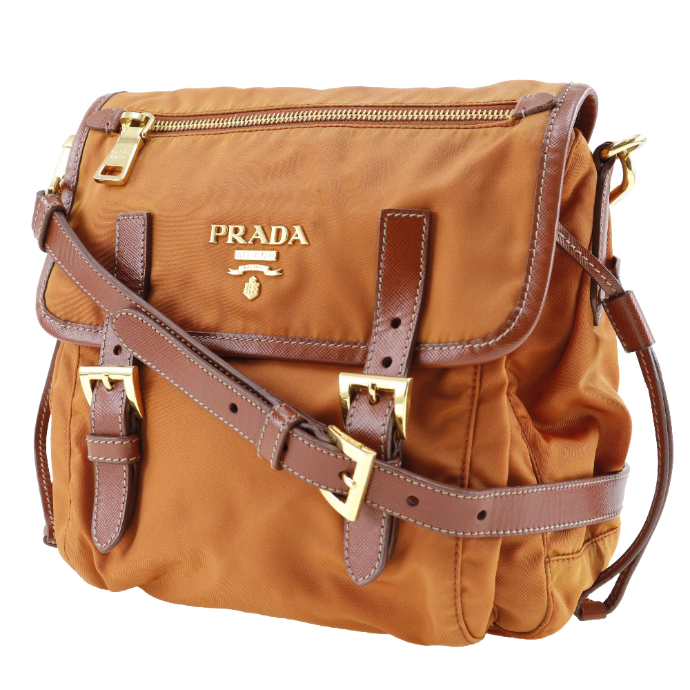 PRADA】プラダ BT0687 ナイロン オレンジ レディース ショルダーバッグ