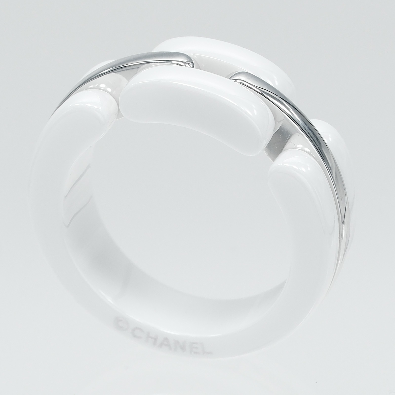 CHANEL Ultra Ring K18 white gold/ceramic #4.7(US Size) 6.55g Women