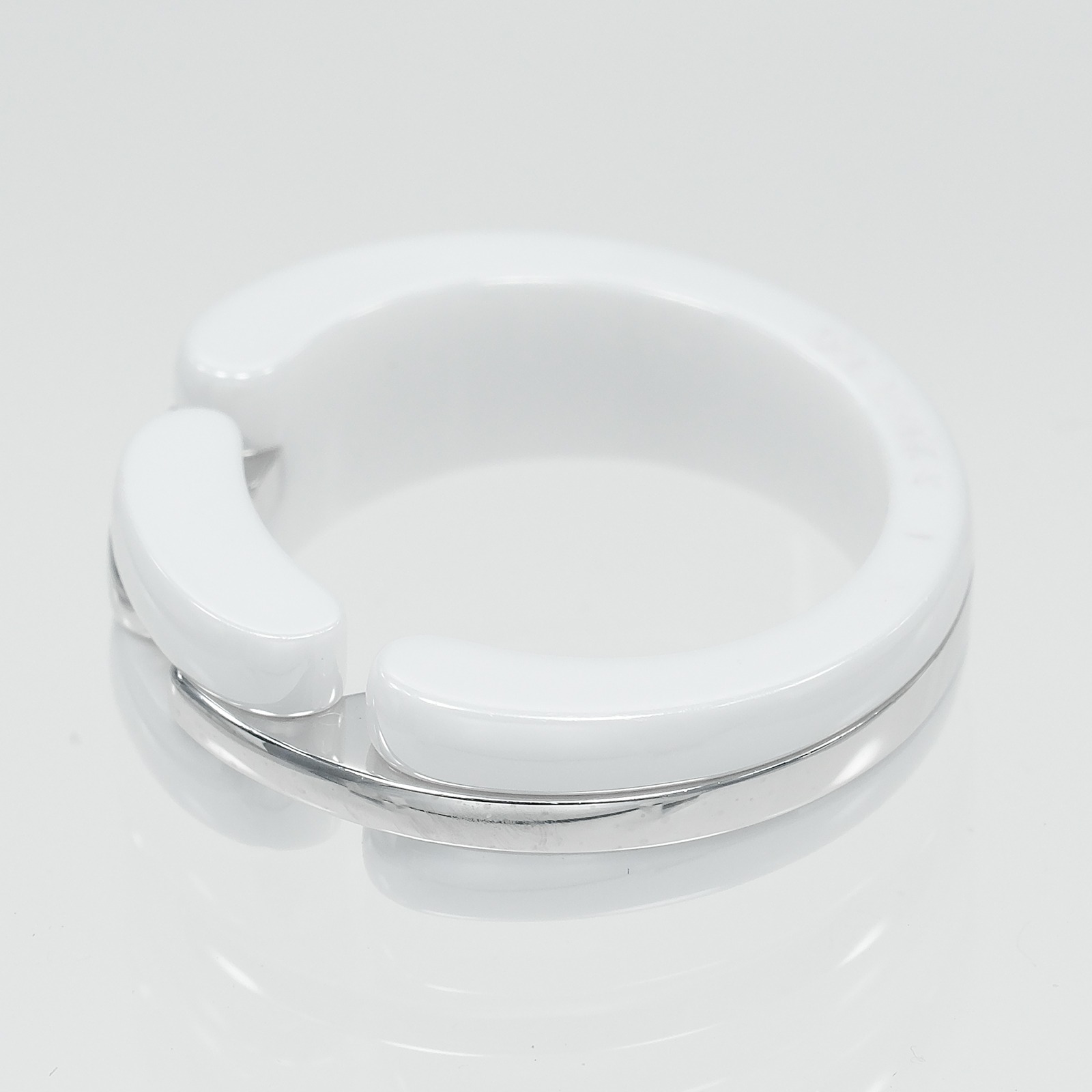 CHANEL Ultra Ring K18 white gold/ceramic #4.7(US Size) 6.55g Women