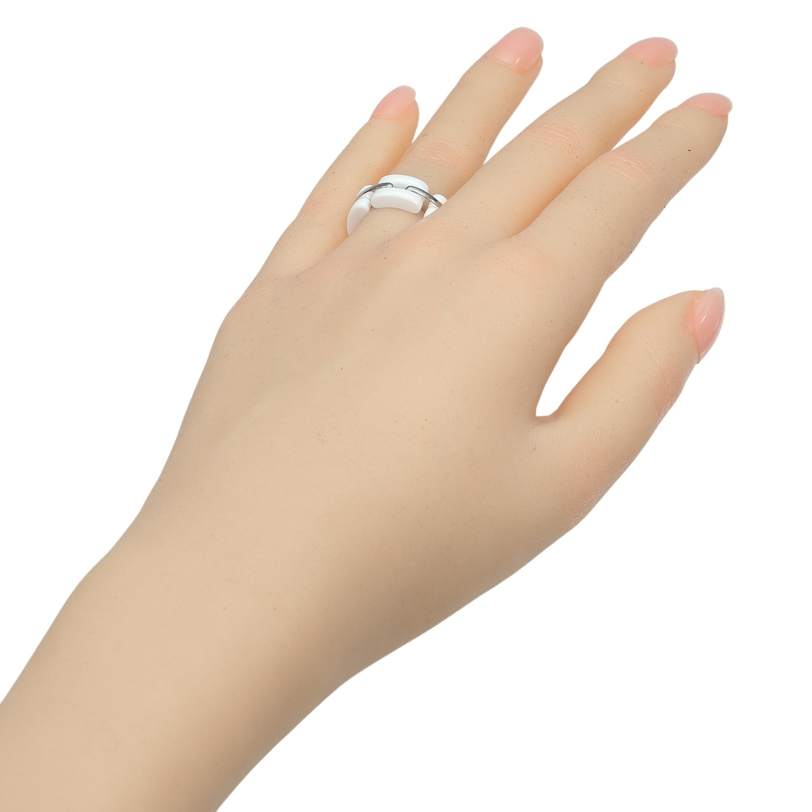CHANEL Ultra Ring K18 white gold/ceramic #4.7(US Size) 6.55g Women