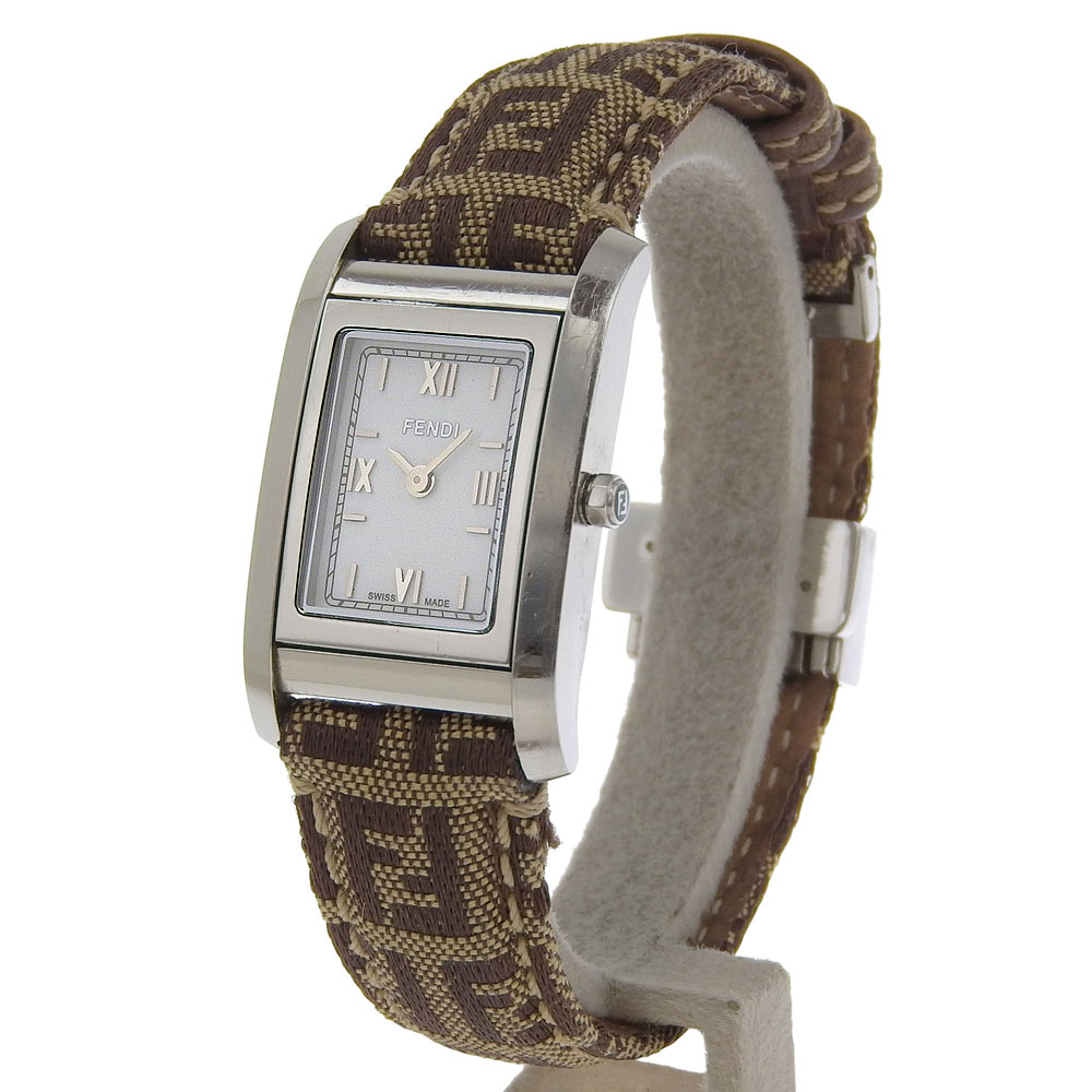 FENDI 7600L Watches whiteDial Stainless Steel/leather Quartz