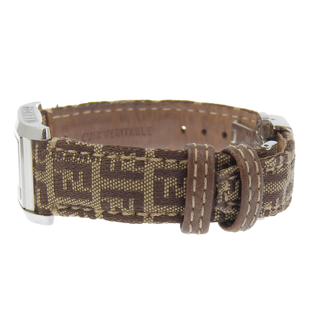 FENDI 7600L Watches whiteDial Stainless Steel/leather Quartz
