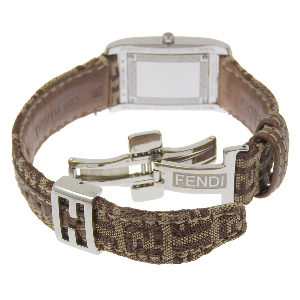 FENDI 7600L Watches whiteDial Stainless Steel/leather Quartz