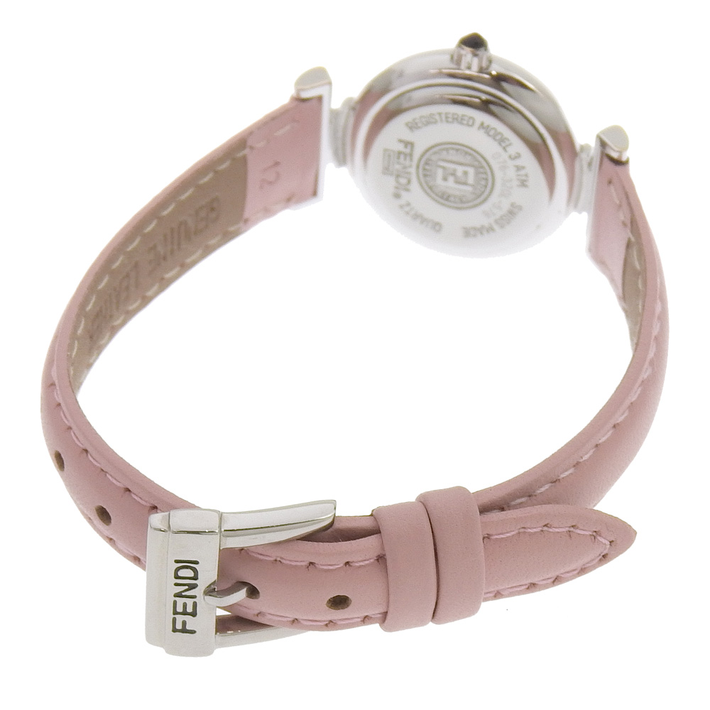 FENDI Watches 320L White shellDial Stainless Steel/leather Quartz